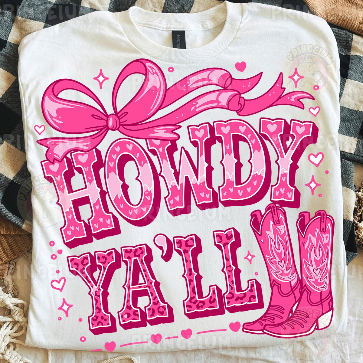 Pink Howdy Y'all Cowgirl Boots