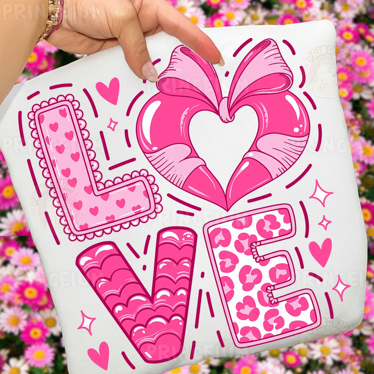 Coquette Bow Heart LOVE