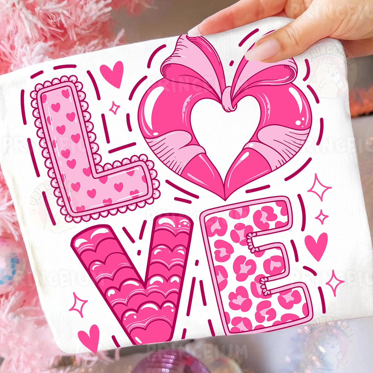 Coquette Bow Heart LOVE