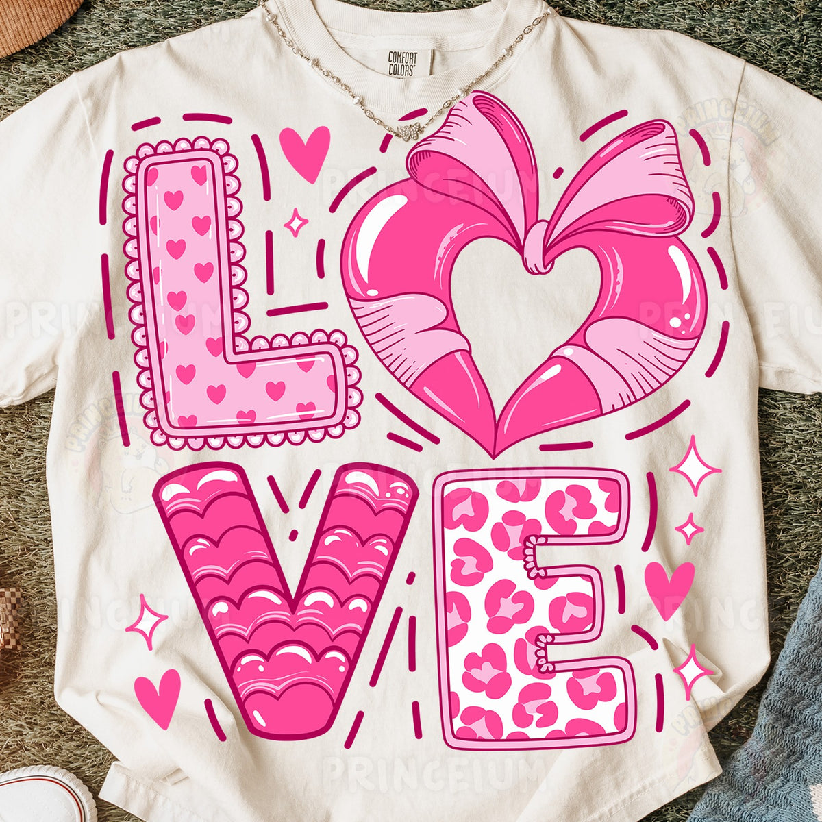 Coquette Bow Heart LOVE
