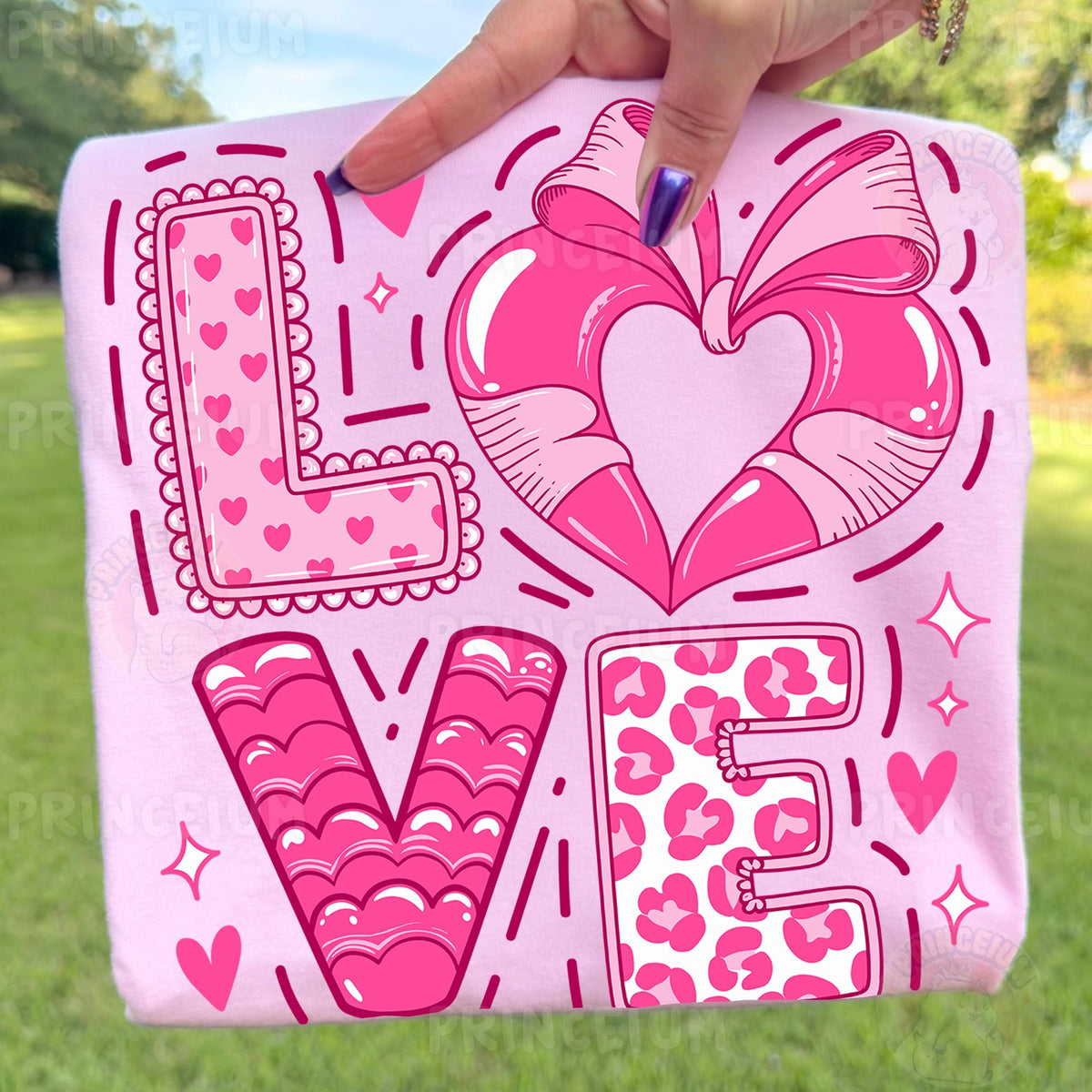 Coquette Bow Heart LOVE