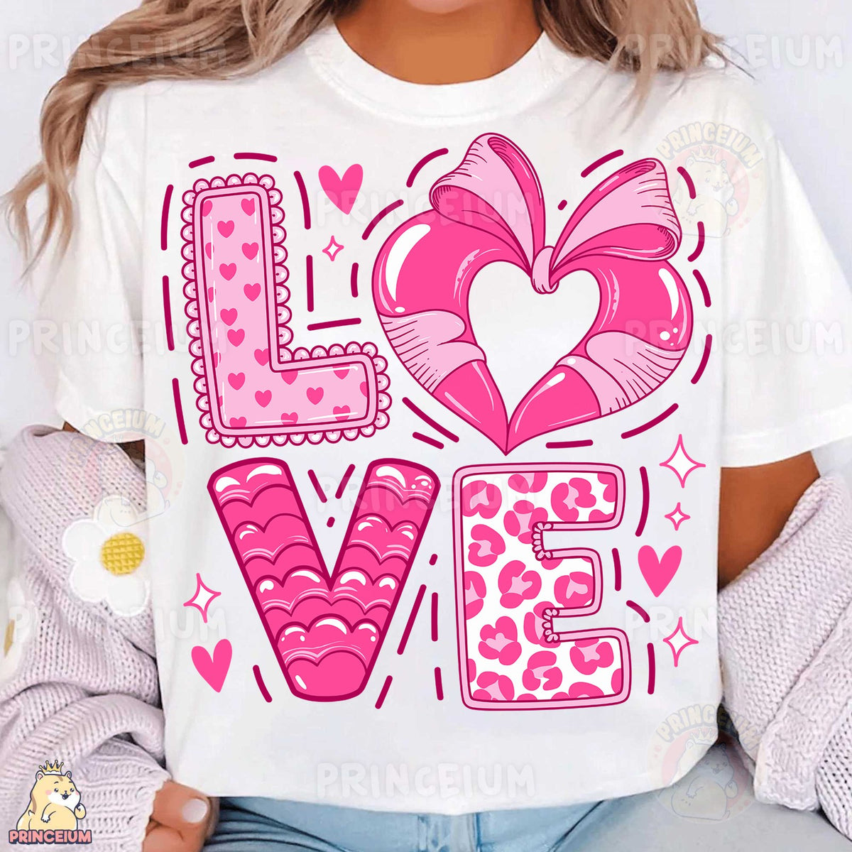 Coquette Bow Heart LOVE
