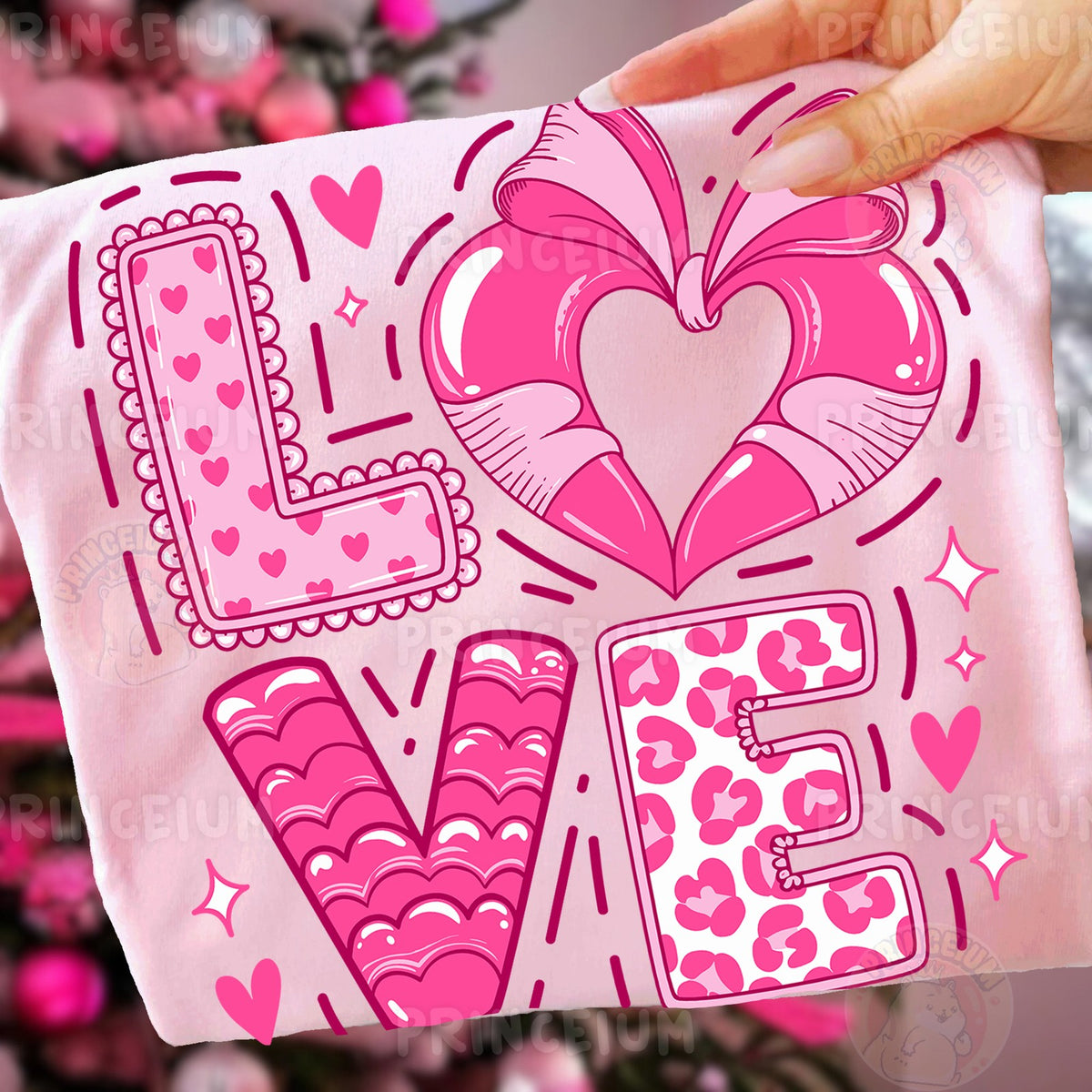 Coquette Bow Heart LOVE