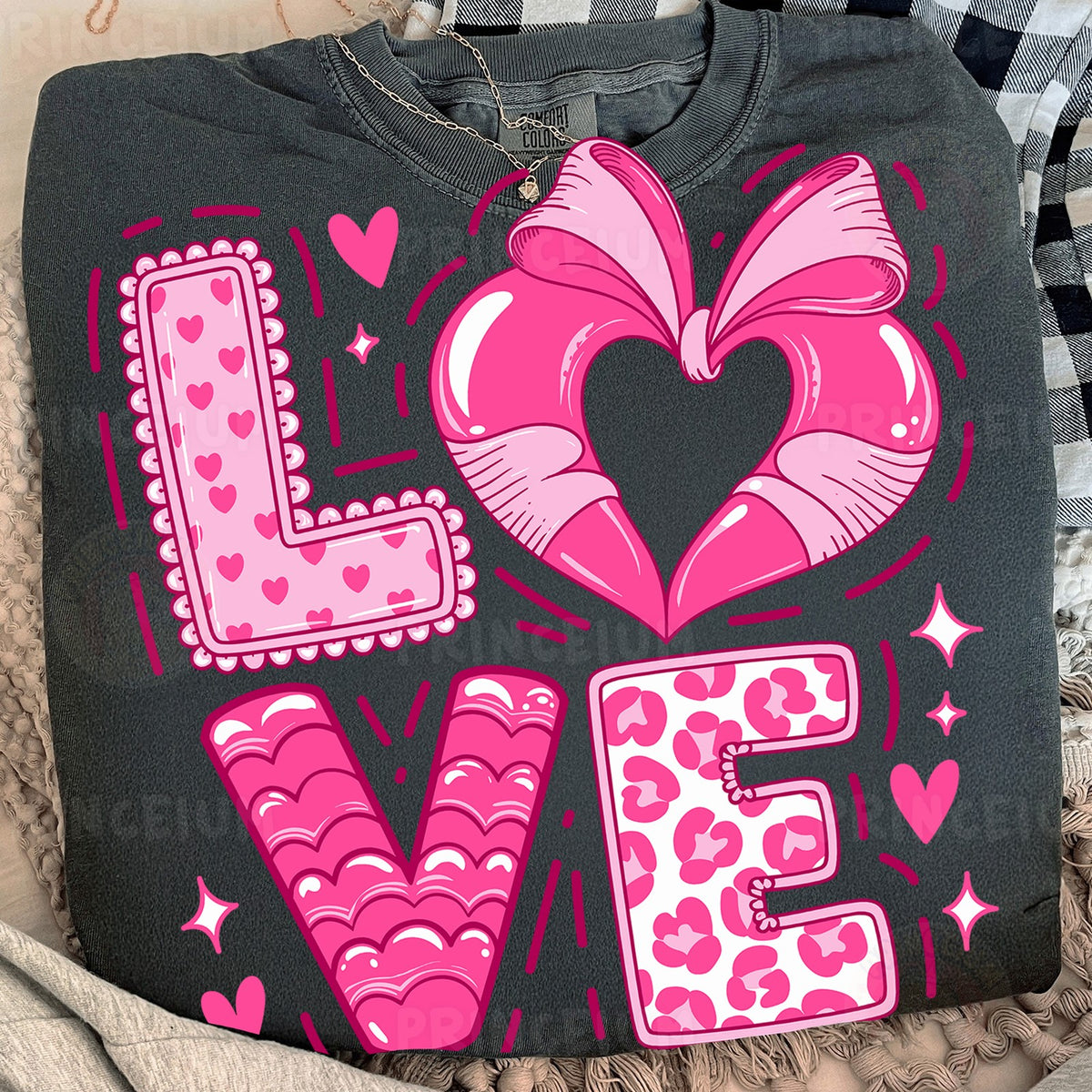 Coquette Bow Heart LOVE