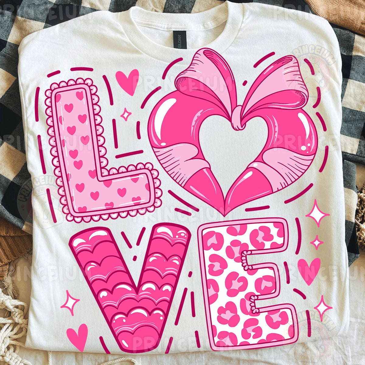 Coquette Bow Heart LOVE