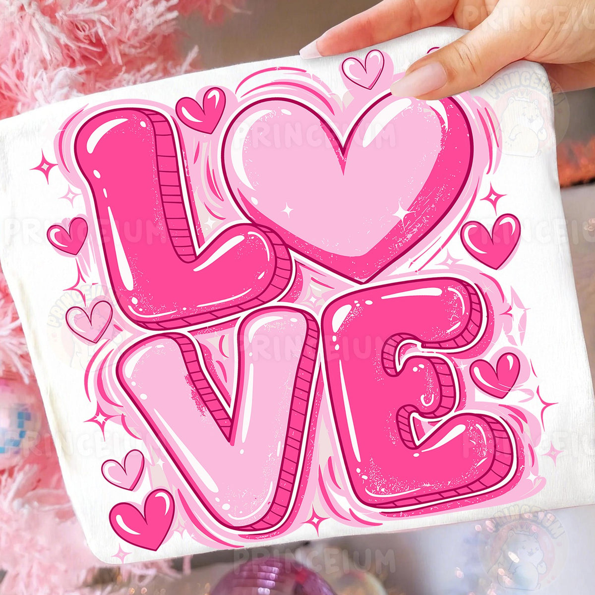 Pink Bubble Love Heart