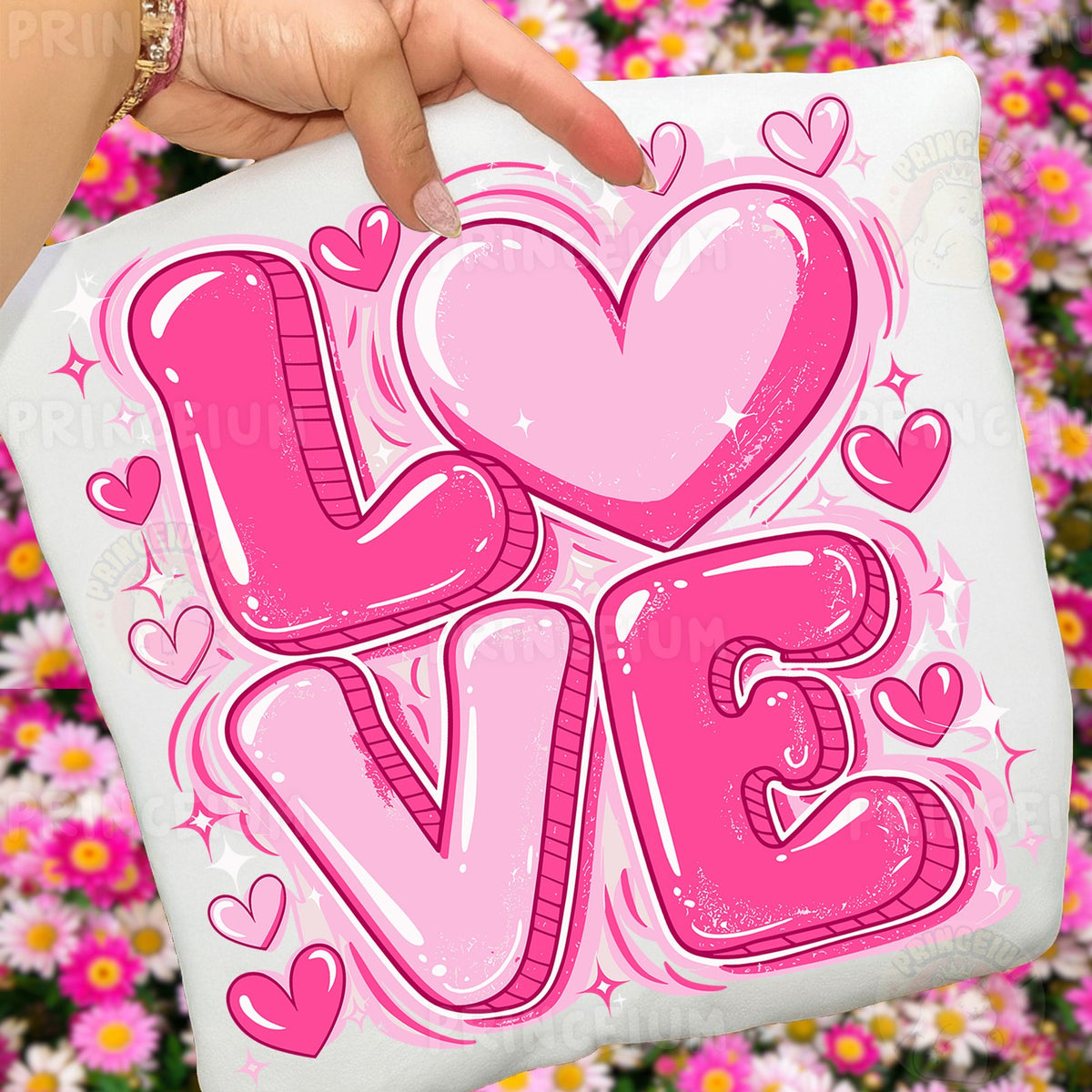 Pink Bubble Love Heart