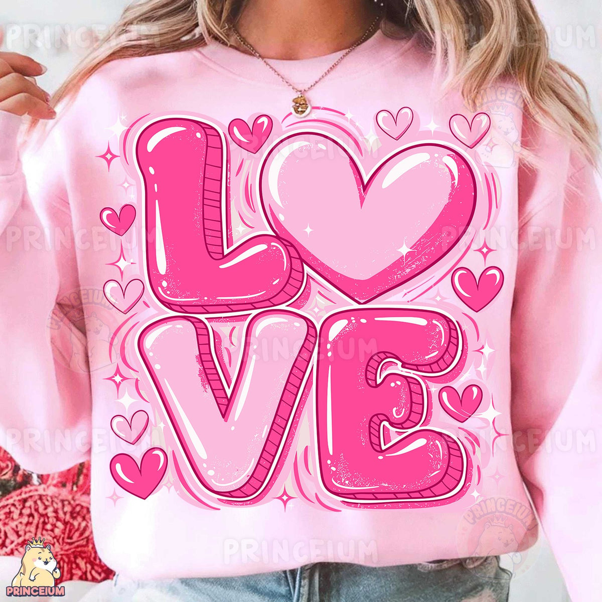 Pink Bubble Love Heart