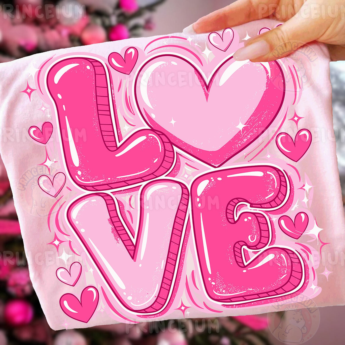 Pink Bubble Love Heart