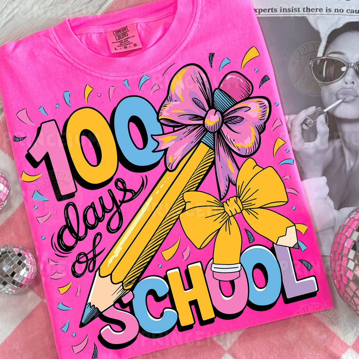 100 Days of School Pencil Bow