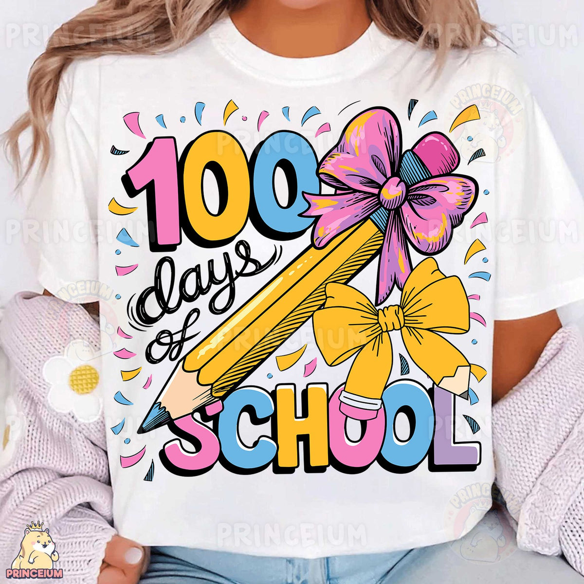 100 Days of School Pencil Bow