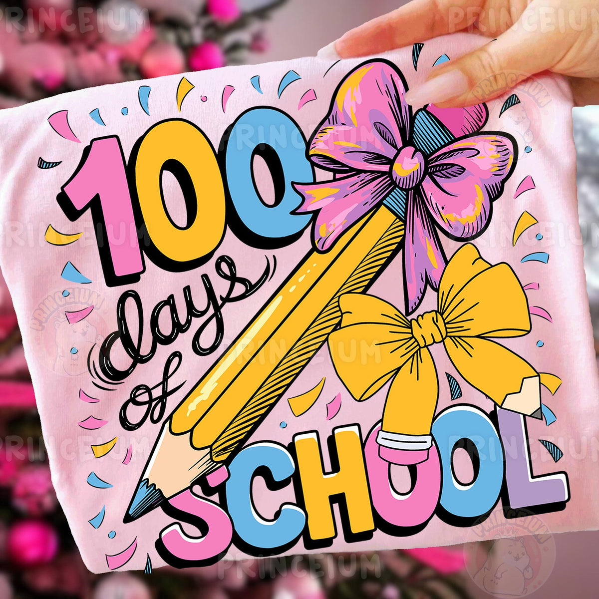 100 Days of School Pencil Bow