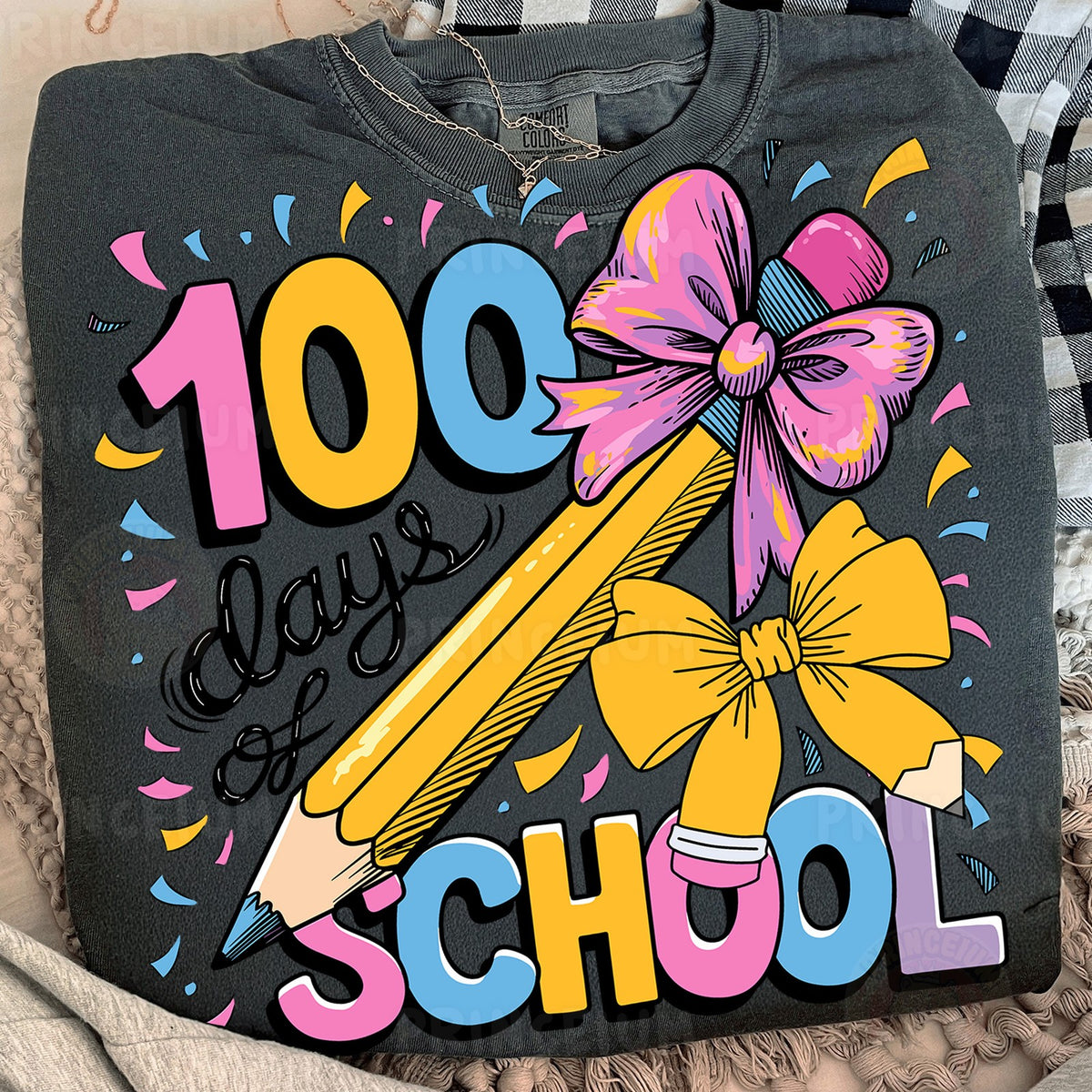 100 Days of School Pencil Bow