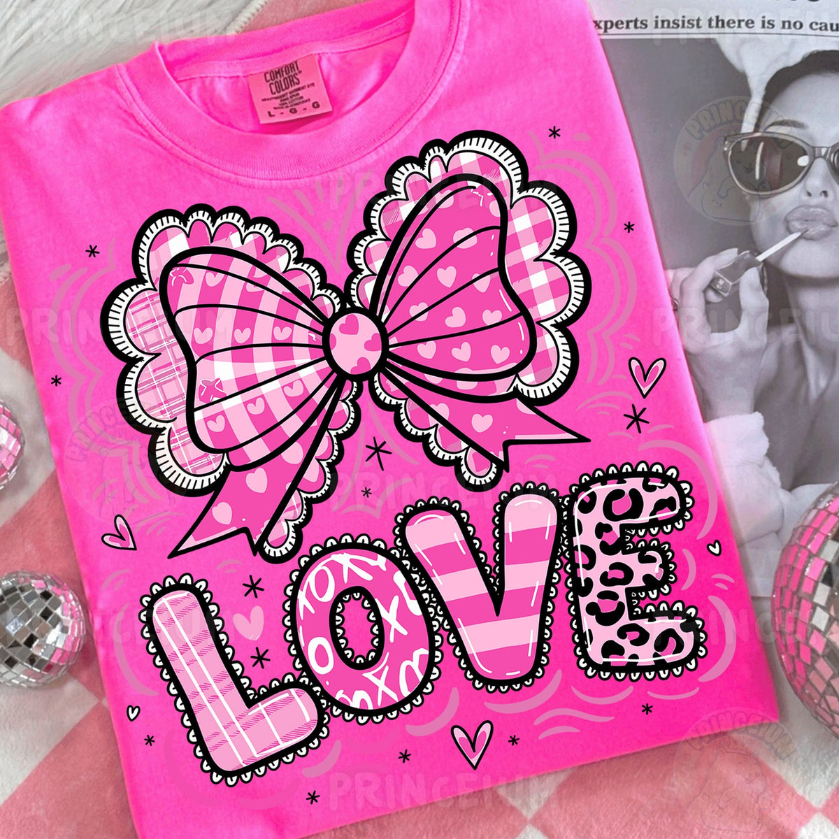 Pink Coquette Bow LOVE