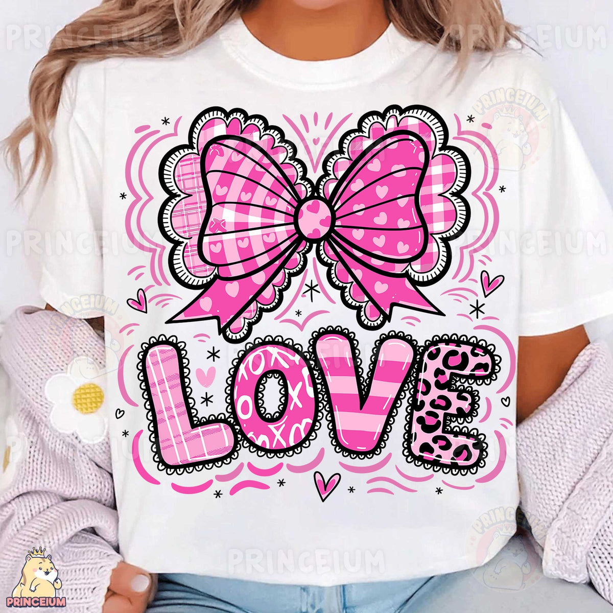 Pink Coquette Bow LOVE