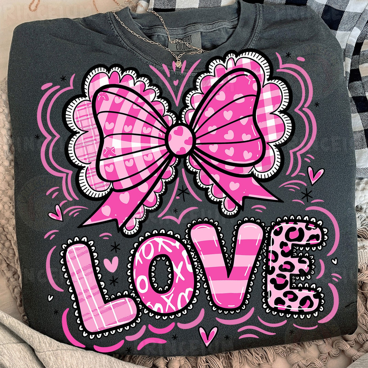 Pink Coquette Bow LOVE