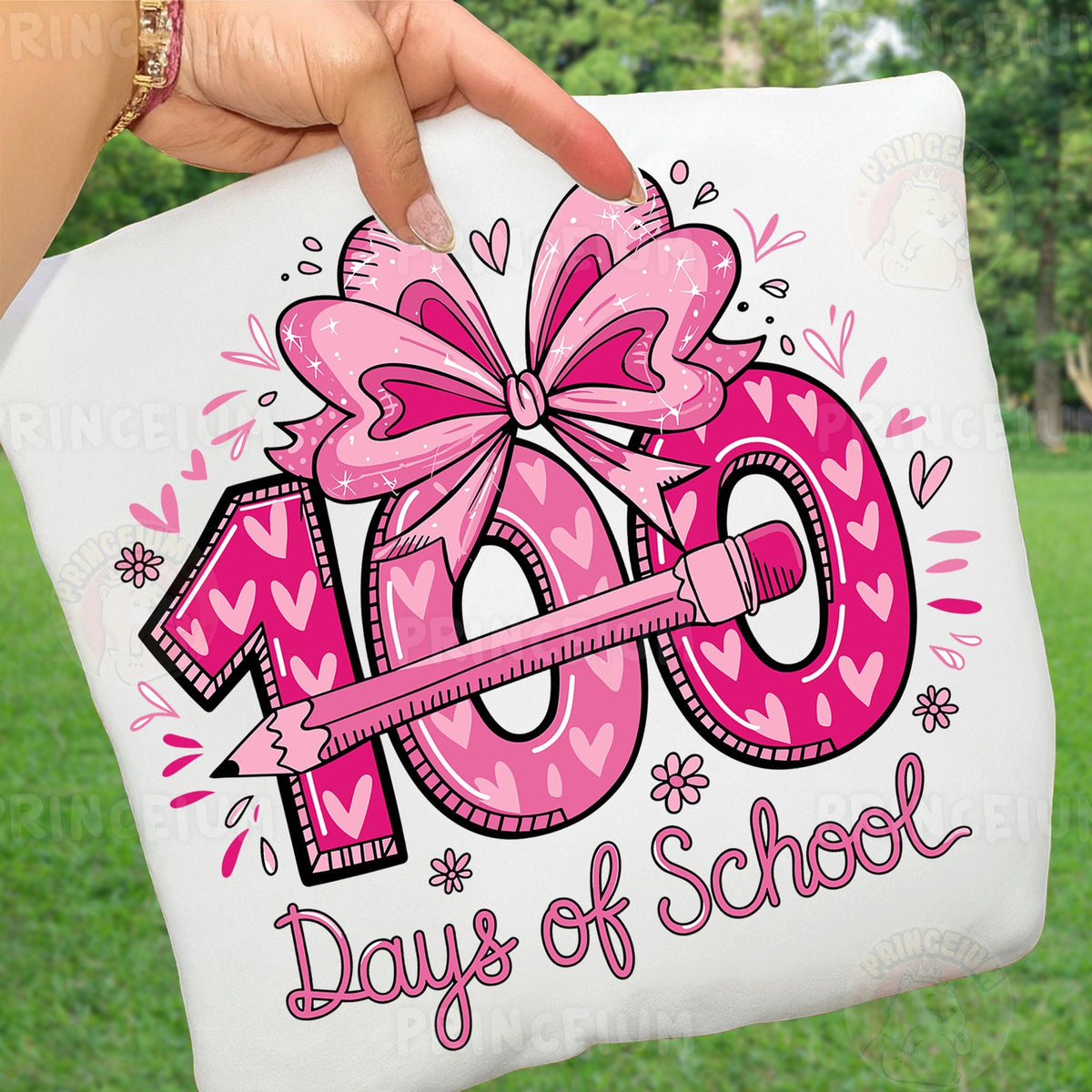 Pink Bow 100 Days of School