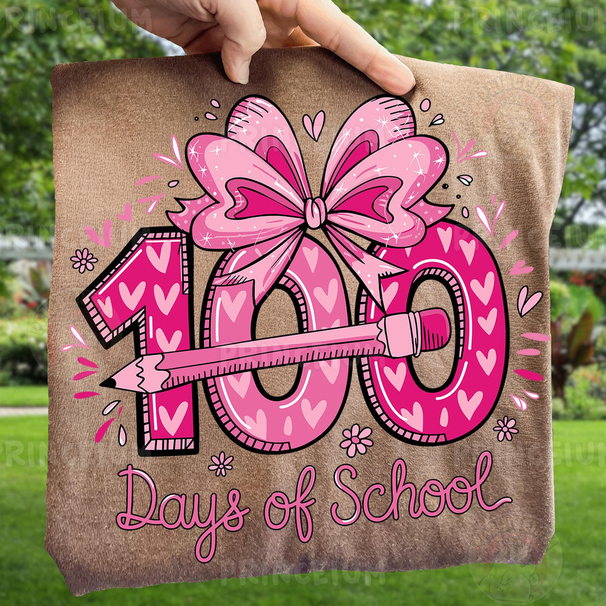 Pink Bow 100 Days of School
