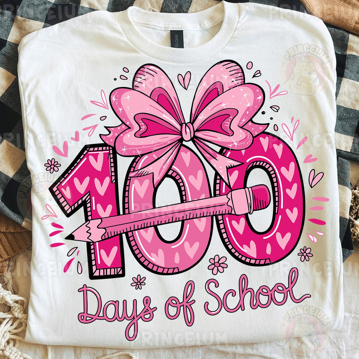 Pink Bow 100 Days of School