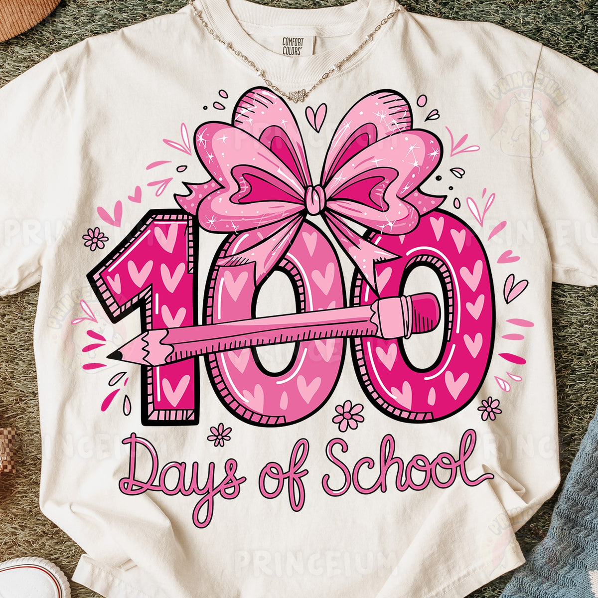 Pink Bow 100 Days of School