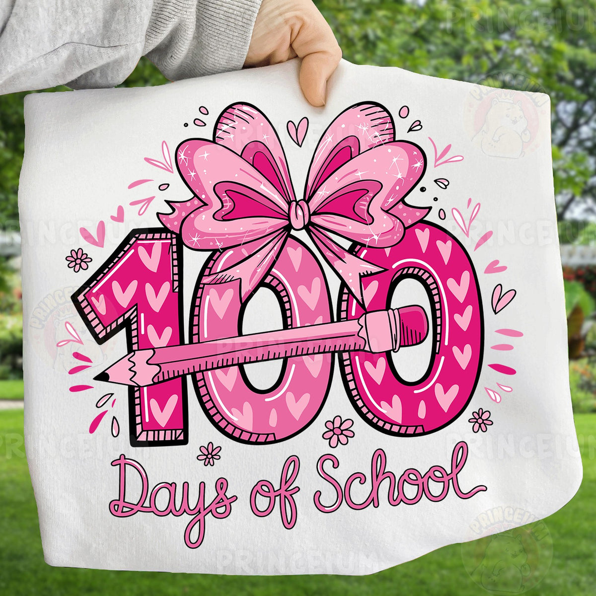 Pink Bow 100 Days of School