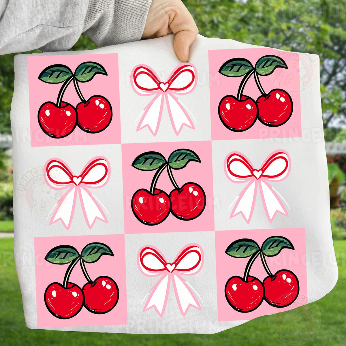 Cherry & Bow Checkerboard