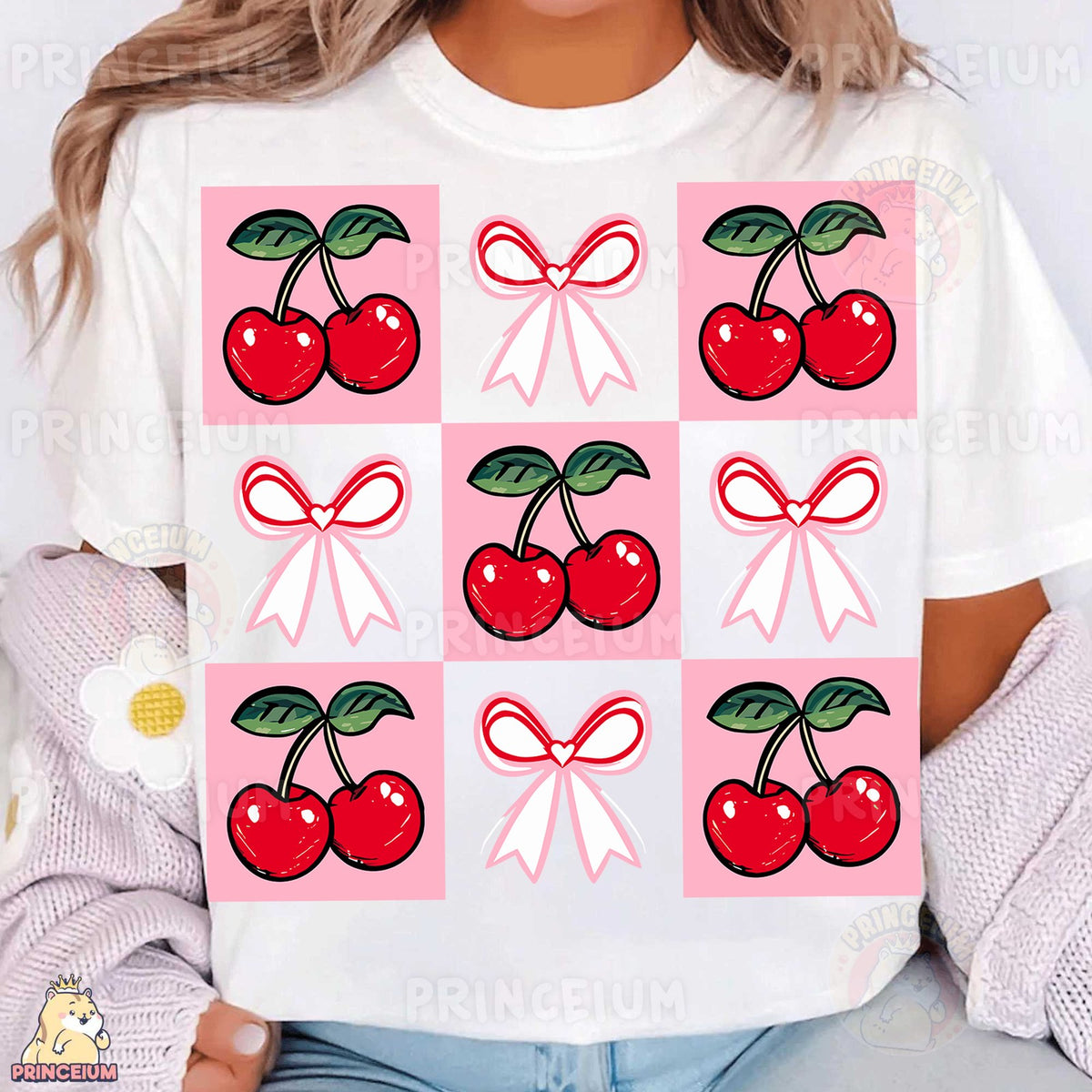 Cherry & Bow Checkerboard