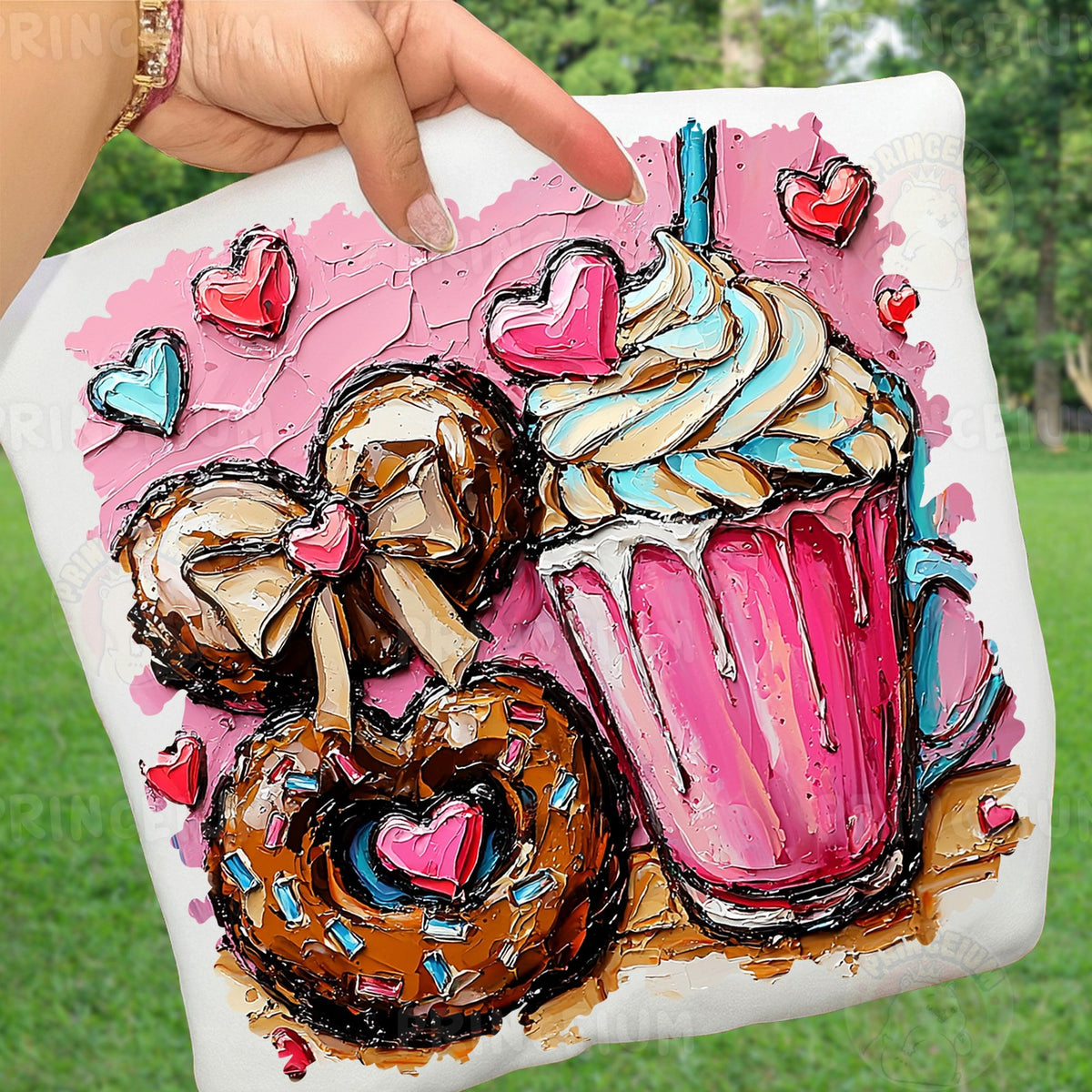 Donuts & Pink Milkshake Hearts