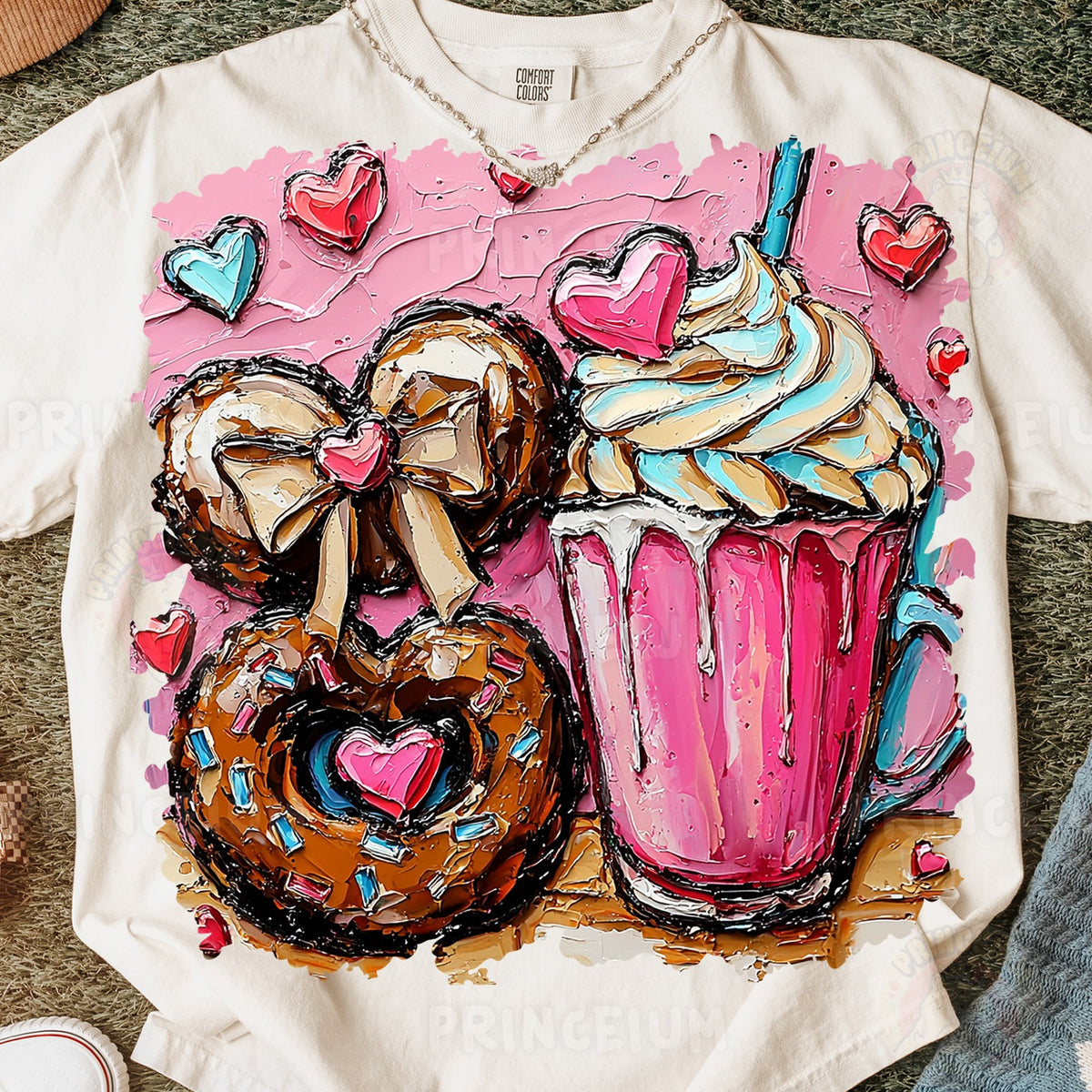 Donuts & Pink Milkshake Hearts