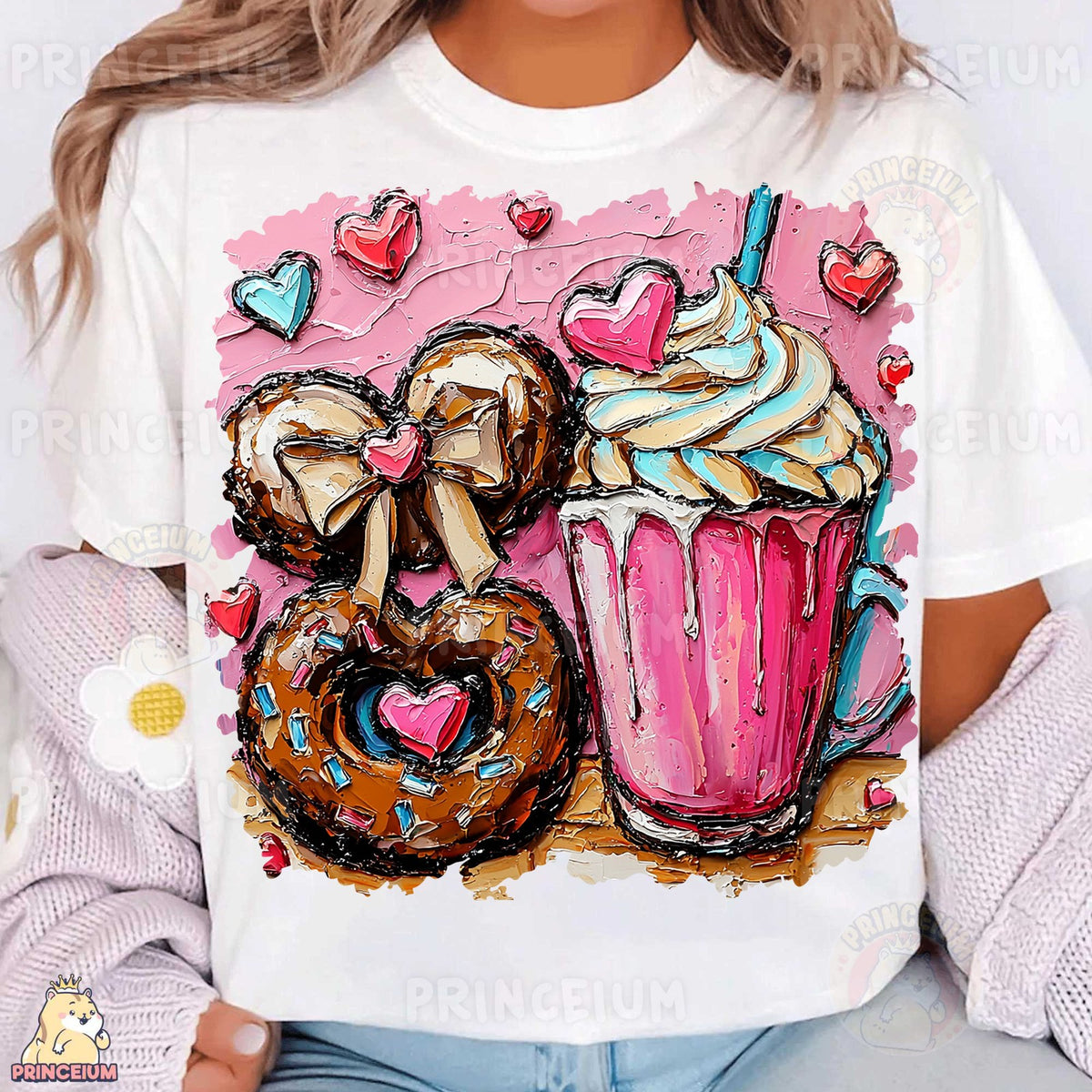 Donuts & Pink Milkshake Hearts