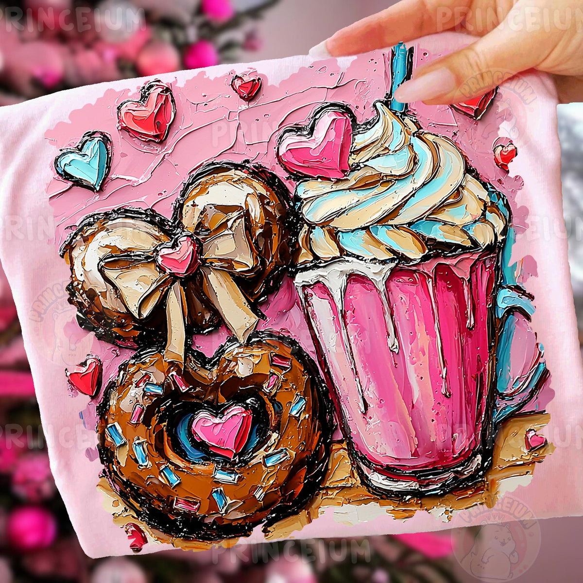 Donuts & Pink Milkshake Hearts