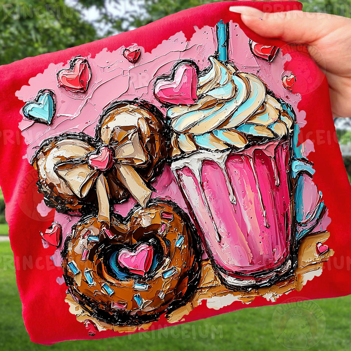 Donuts & Pink Milkshake Hearts