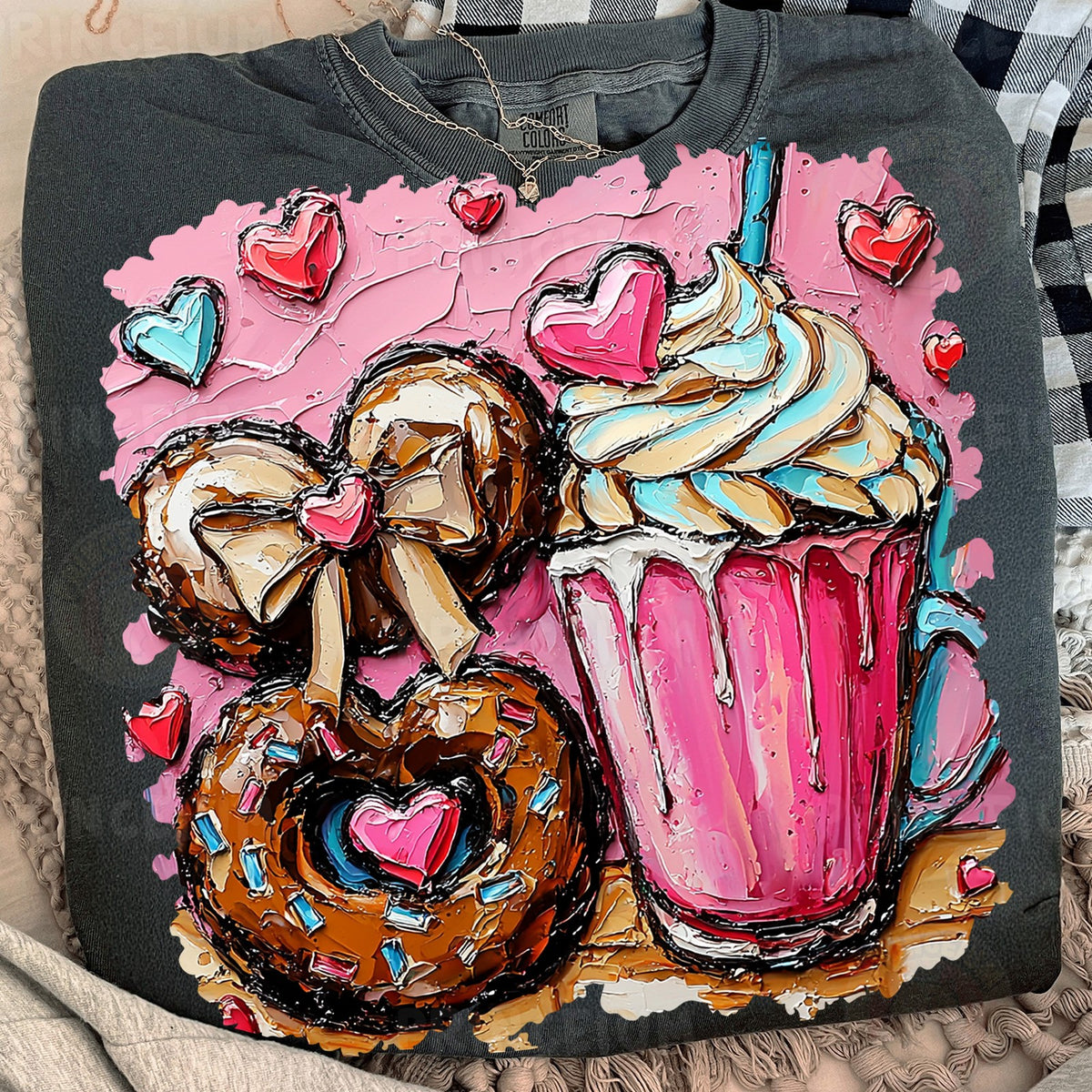 Donuts & Pink Milkshake Hearts