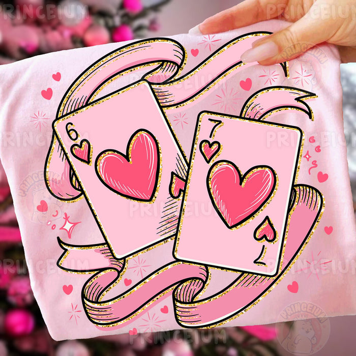 Pink Heart Playing Cards