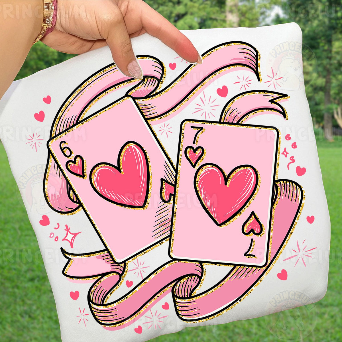 Pink Heart Playing Cards