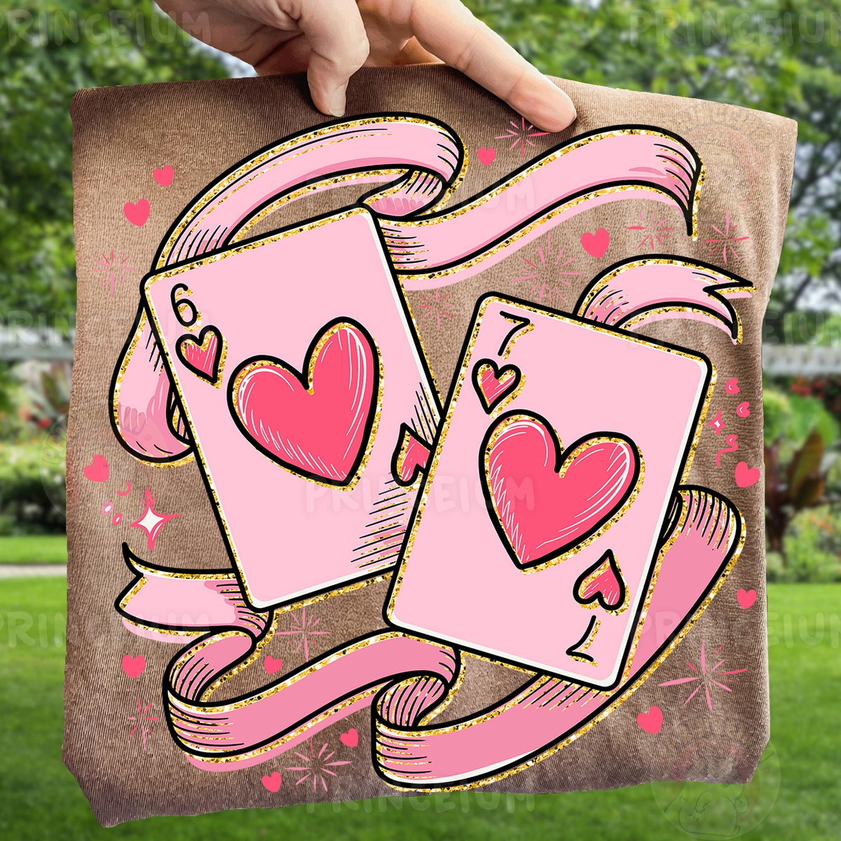 Pink Heart Playing Cards