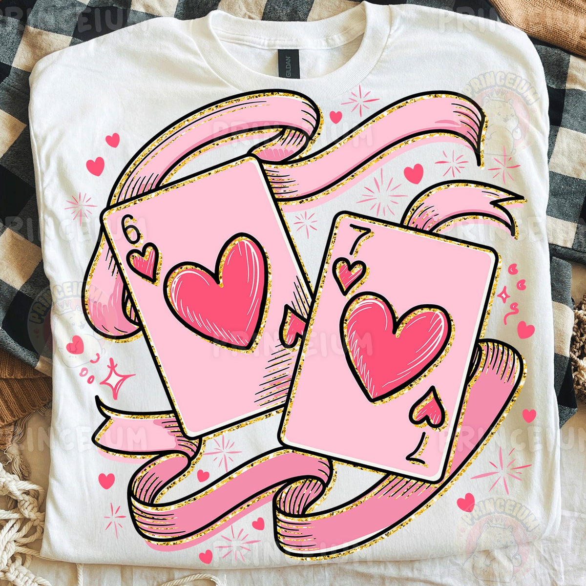 Pink Heart Playing Cards