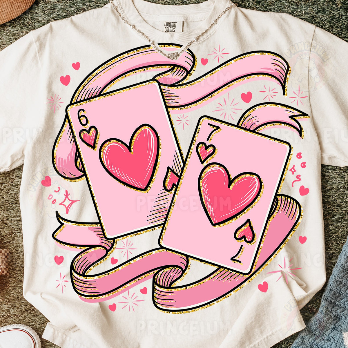 Pink Heart Playing Cards