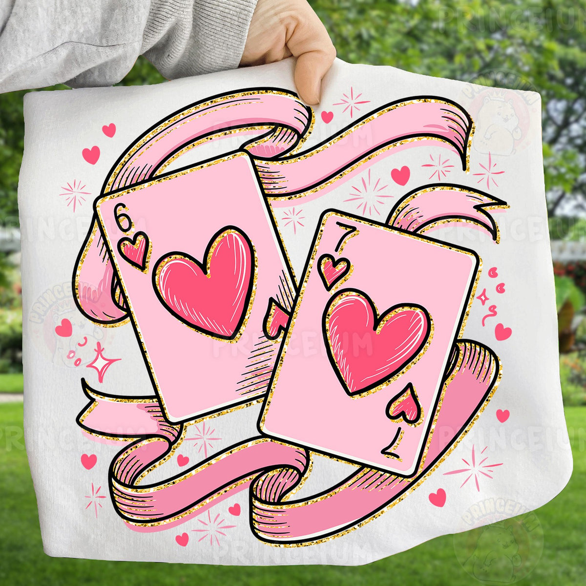 Pink Heart Playing Cards