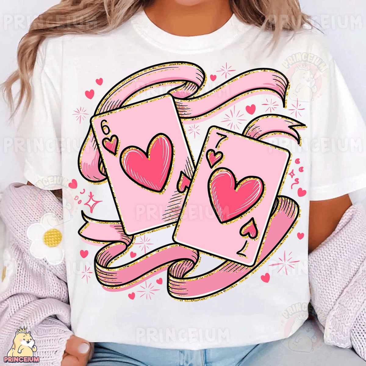 Pink Heart Playing Cards
