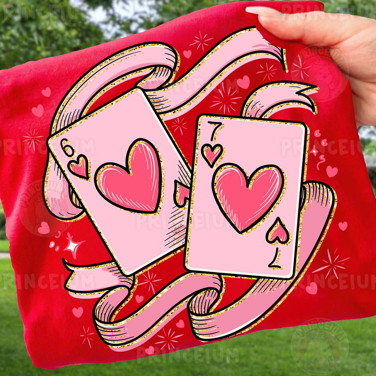 Pink Heart Playing Cards
