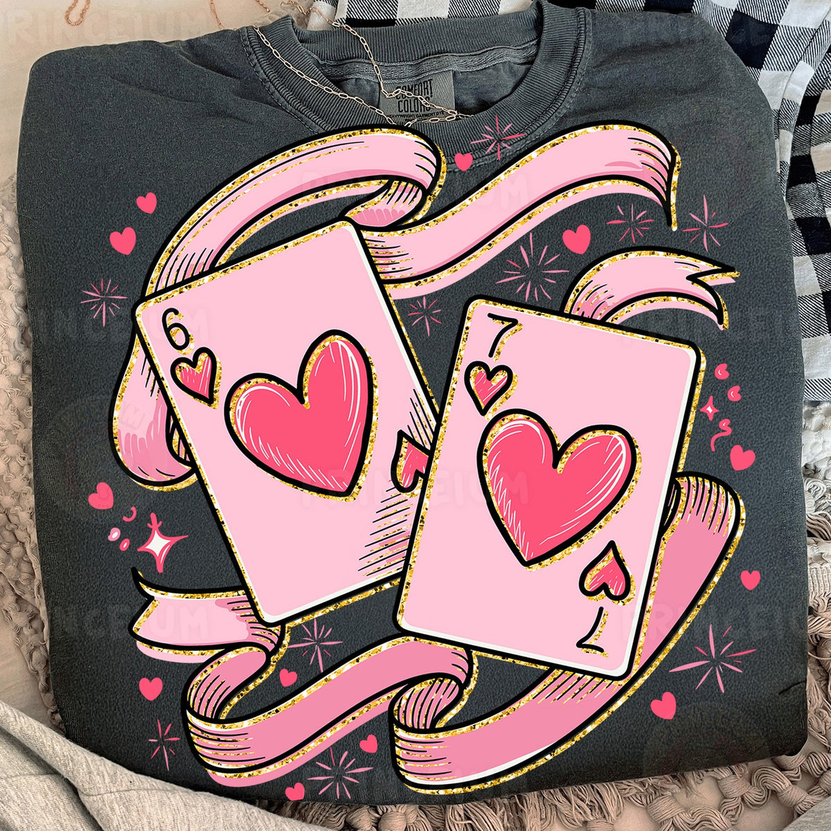 Pink Heart Playing Cards