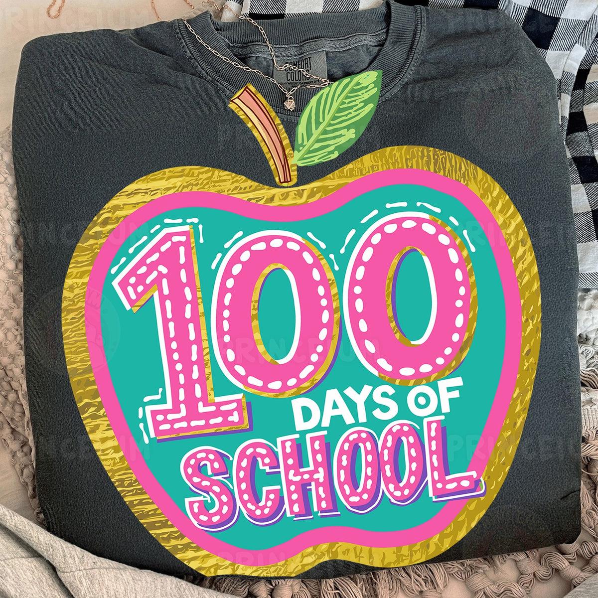 100 Days of School Apple