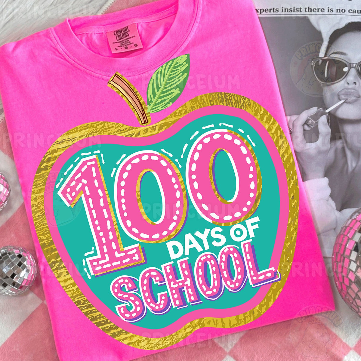 100 Days of School Apple