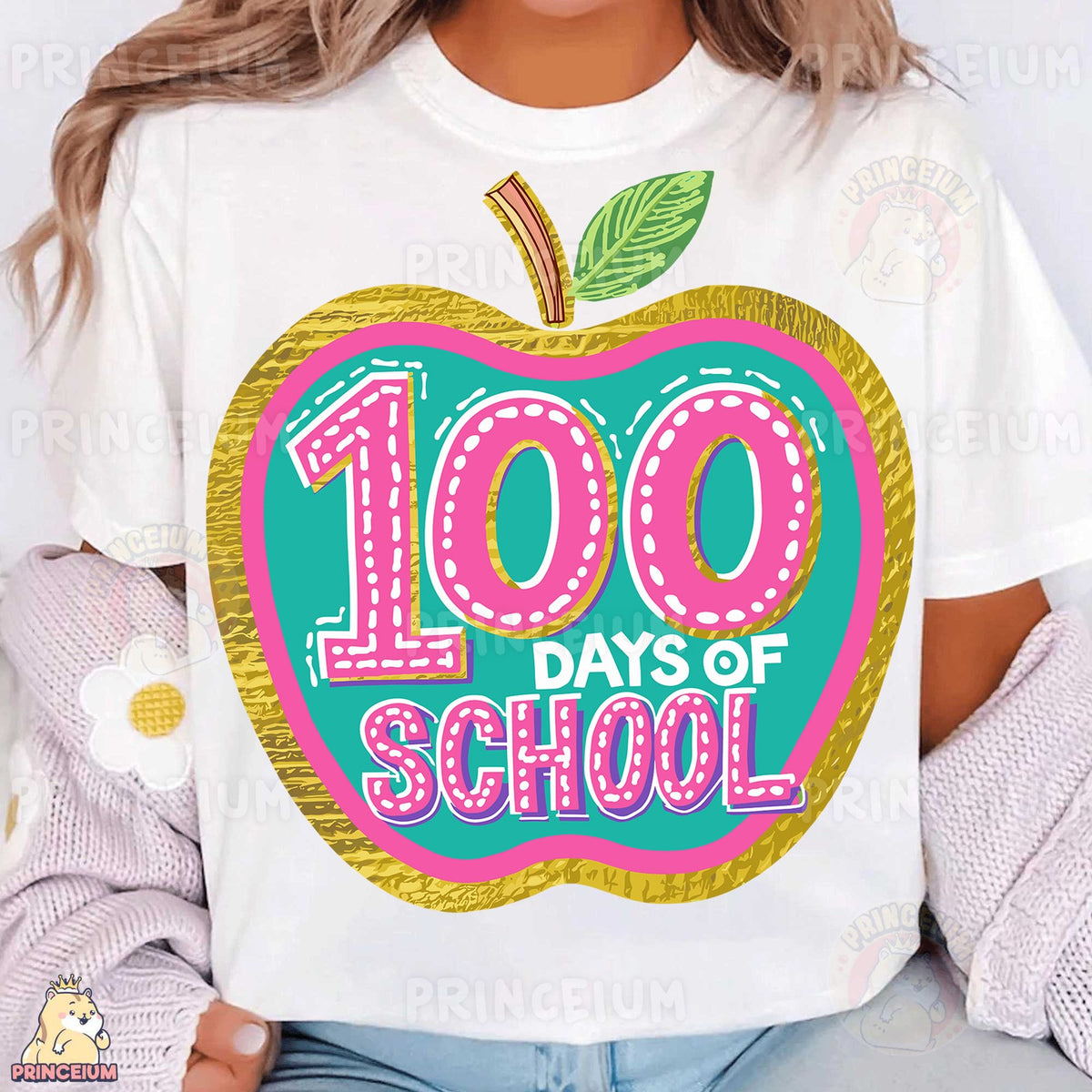 100 Days of School Apple