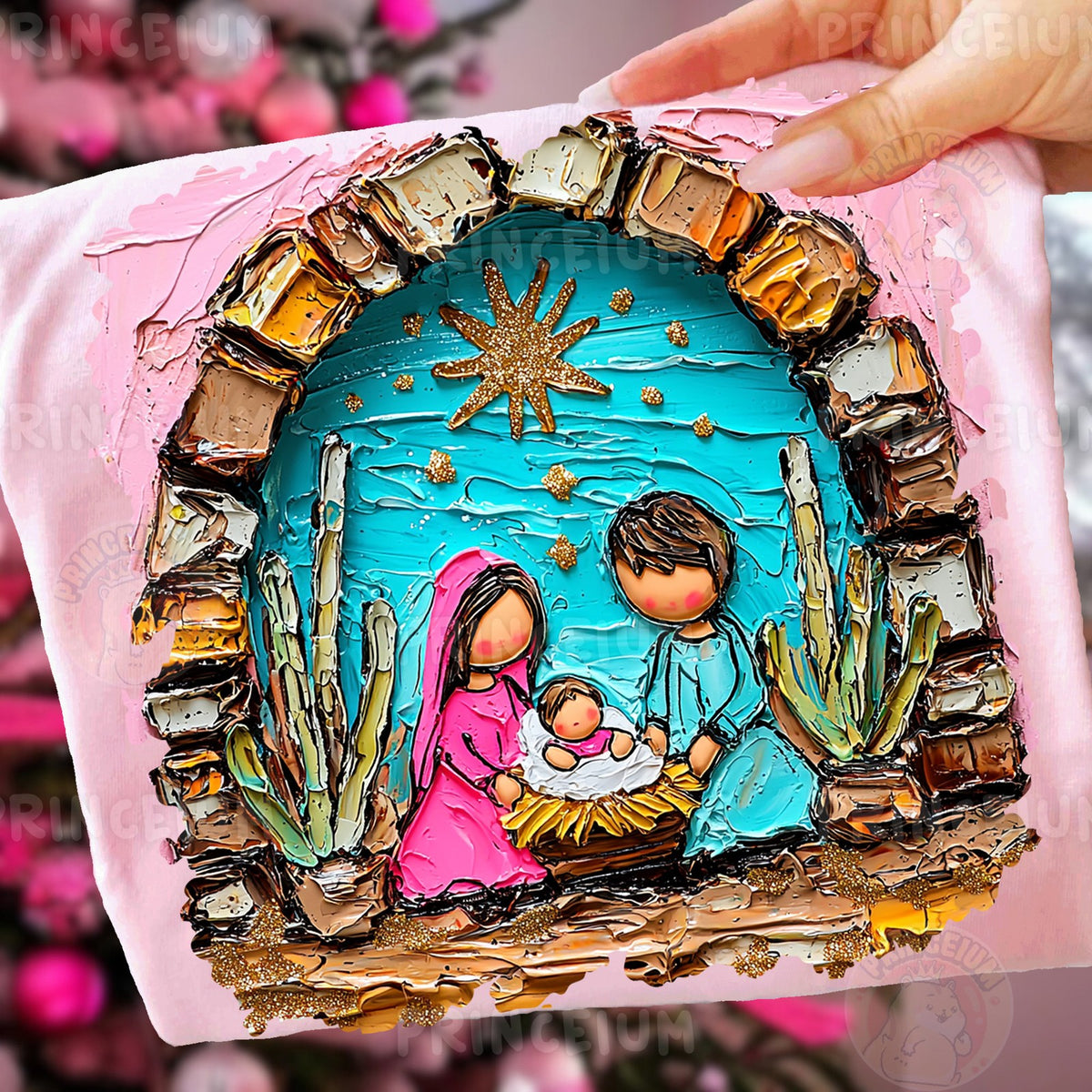 Painted Nativity Scene