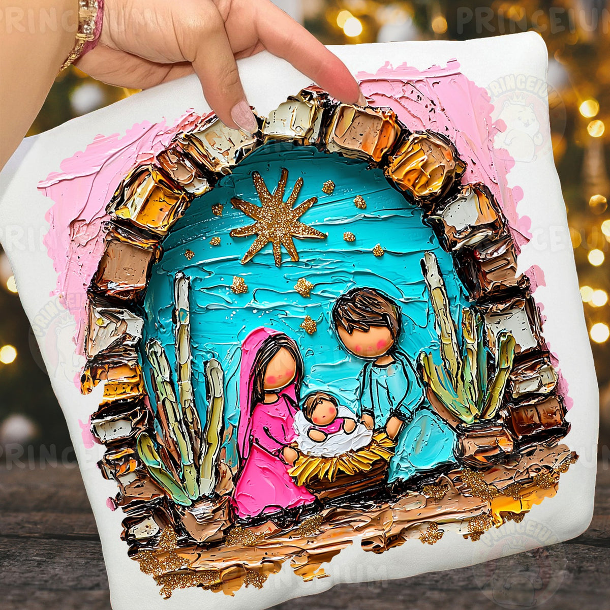 Painted Nativity Scene