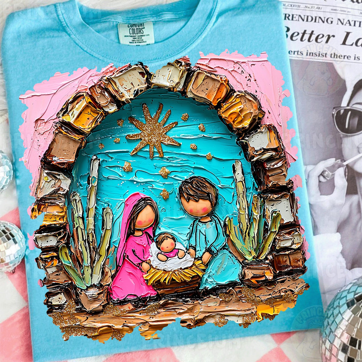Painted Nativity Scene