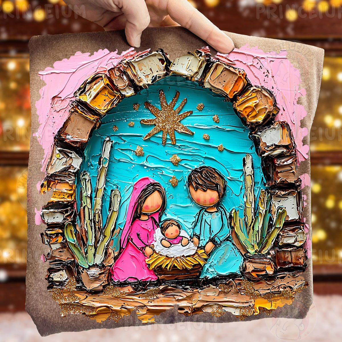 Painted Nativity Scene