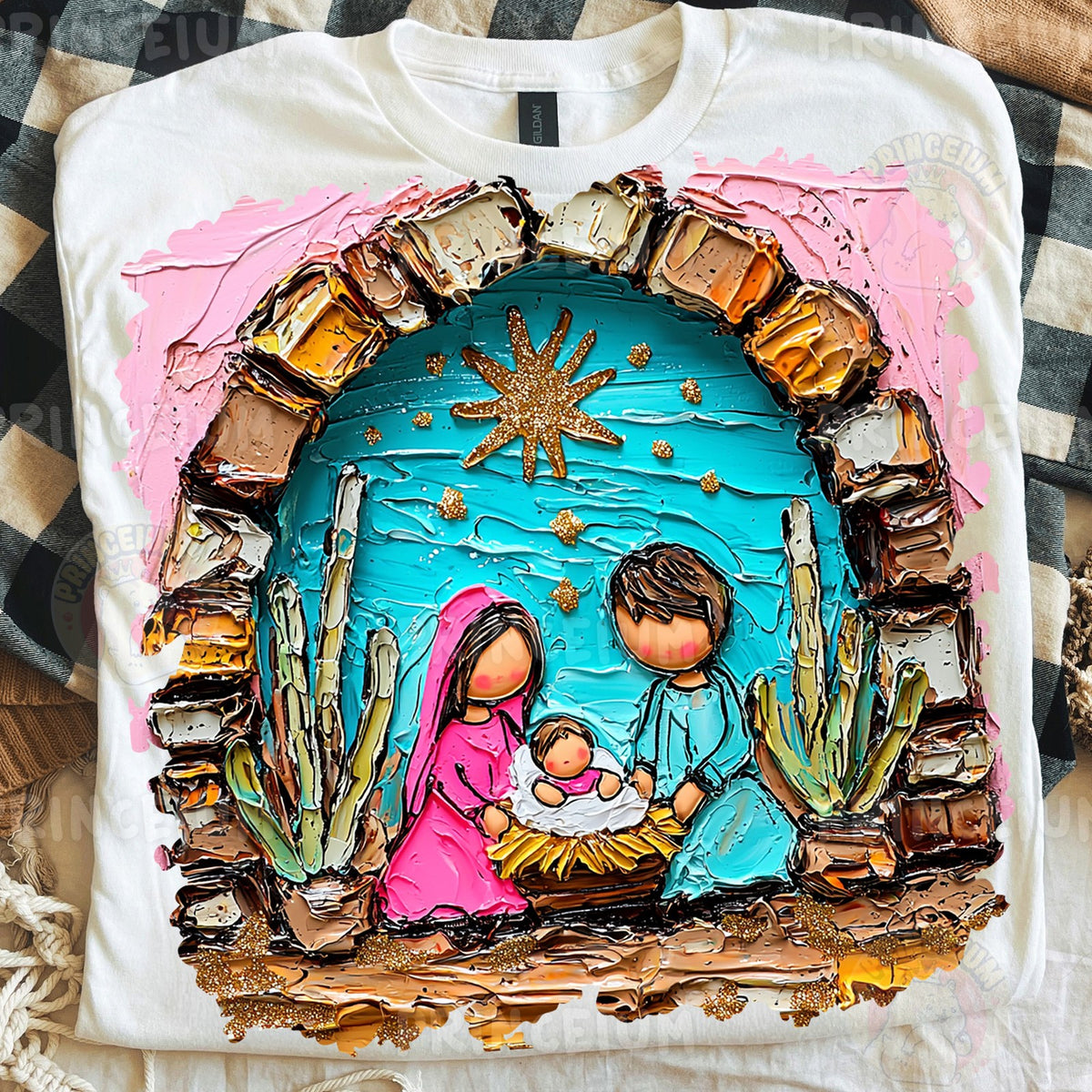 Painted Nativity Scene